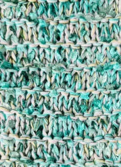 BADER Pullover mit hochwertigem Federeffektgarn AQUA-ECRU-MULTICOLOR