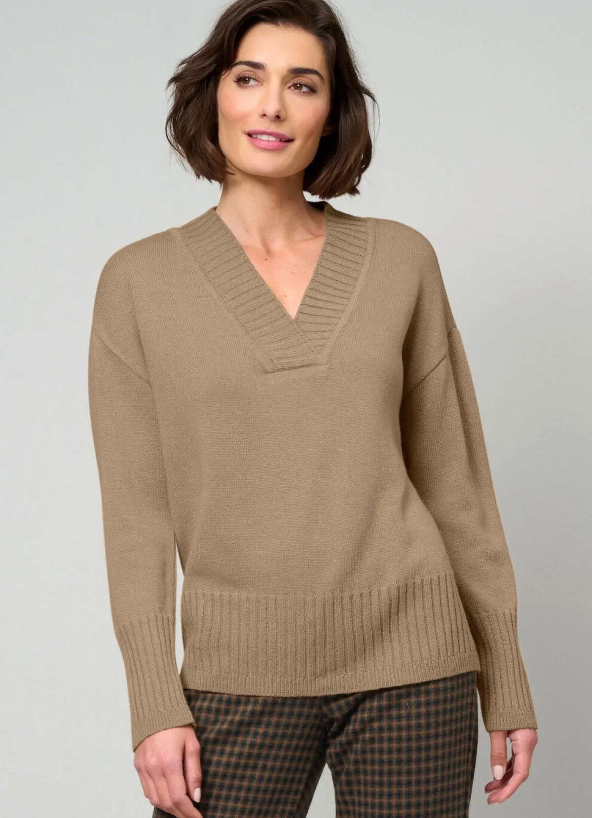 Clearance BADER Pullover mit Kaschmir CAMEL