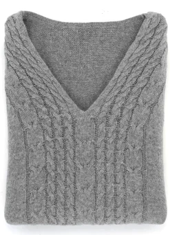 Sale BADER Pullover mit Kaschmir GRAU MELIERT