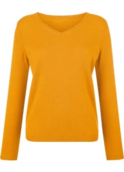 Best BADER Pullover mit Kaschmir SENF