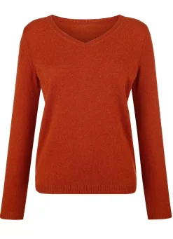 BADER Pullover mit Kaschmir TERRAKOTTA
