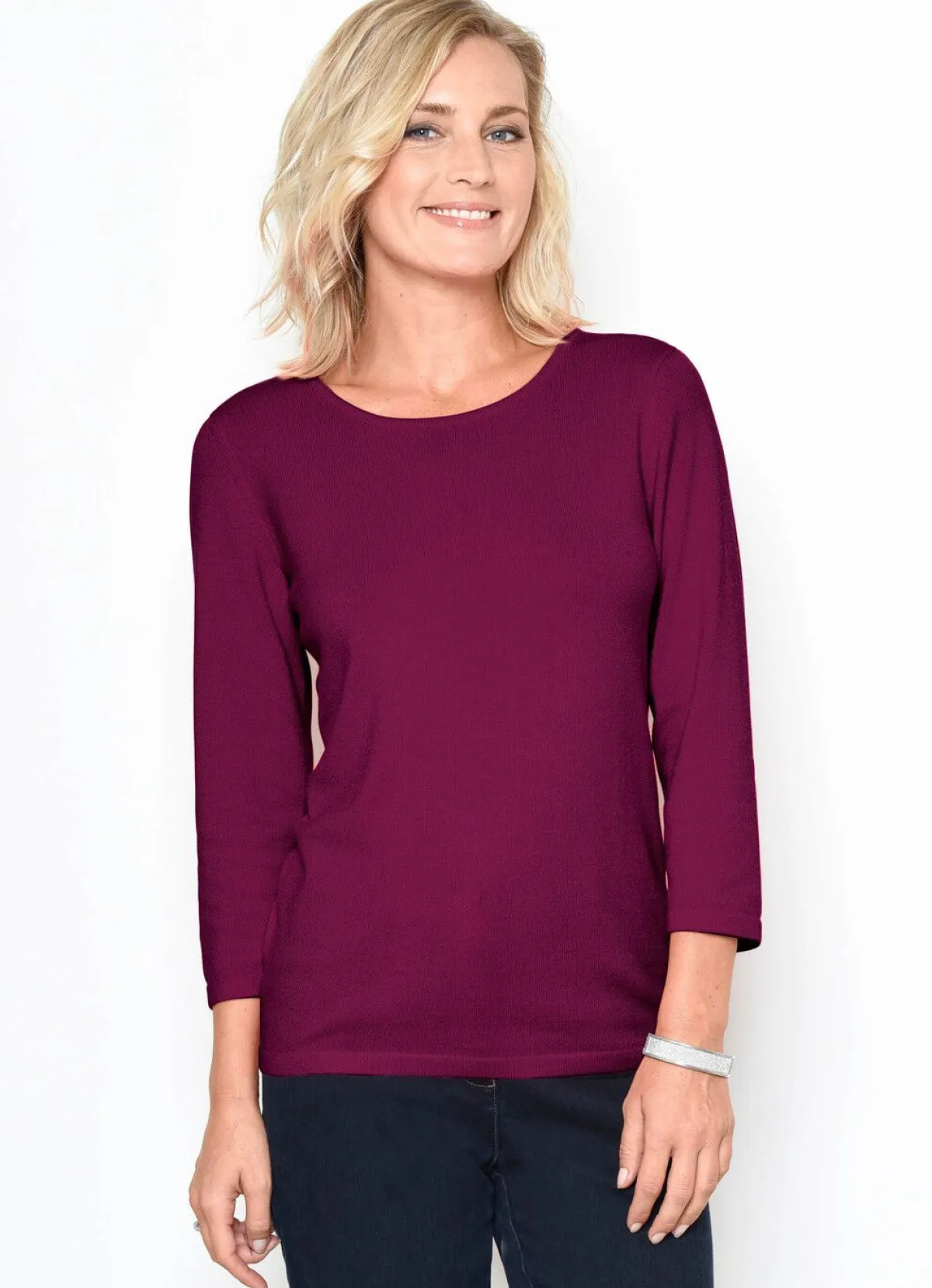 Best BADER Pullover mit Modal BEERE