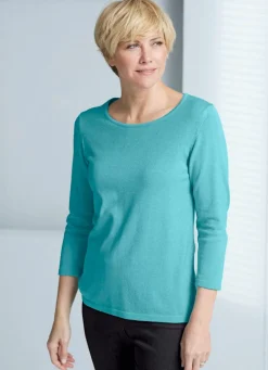 Best BADER Pullover mit Modal TÜRKIS