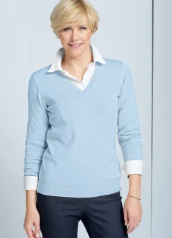 Clearance BADER Pullover mit Modal-Anteil HELLBLAU