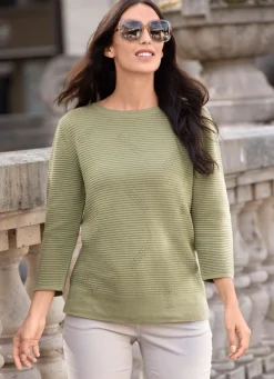 Clearance Tizia Pullover mit Plättchenzier SCHILFGRÜN