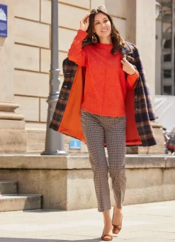 Sale B/ANCA Pullover mit Raglanärmeln ORANGE-MELIERT