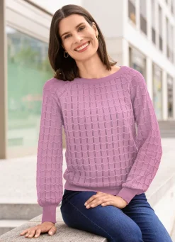Best BADER Pullover mit Raglanärmeln in leichter Ballonform FLIEDER