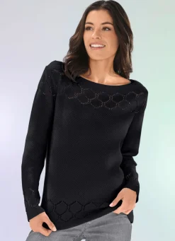 Sale BADER Pullover mit recycelter Baumwolle SCHWARZ