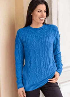 BADER Pullover mit recycelter Baumwolle ROYALBLAU