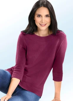 BADER Pullover mit recycelter Baumwolle BEERE