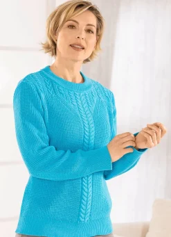 New BADER Pullover mit recycelter Baumwolle TÜRKIS