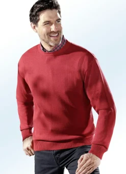 New BADER Pullover mit rundem Halsausschnitt in 5 Farben ROT