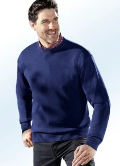 Clearance BADER Pullover mit rundem Halsausschnitt in 5 Farben MARINE