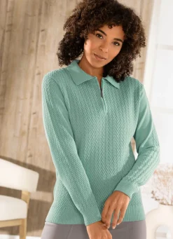 Outlet BADER Pullover mit Schurwolle MINT