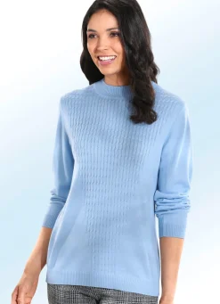 Hot BADER Pullover mit Schurwolle BLEU