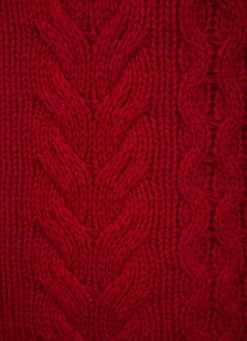 Hot BADER Pullover mit Schurwolle und Kaschmir WEINROT