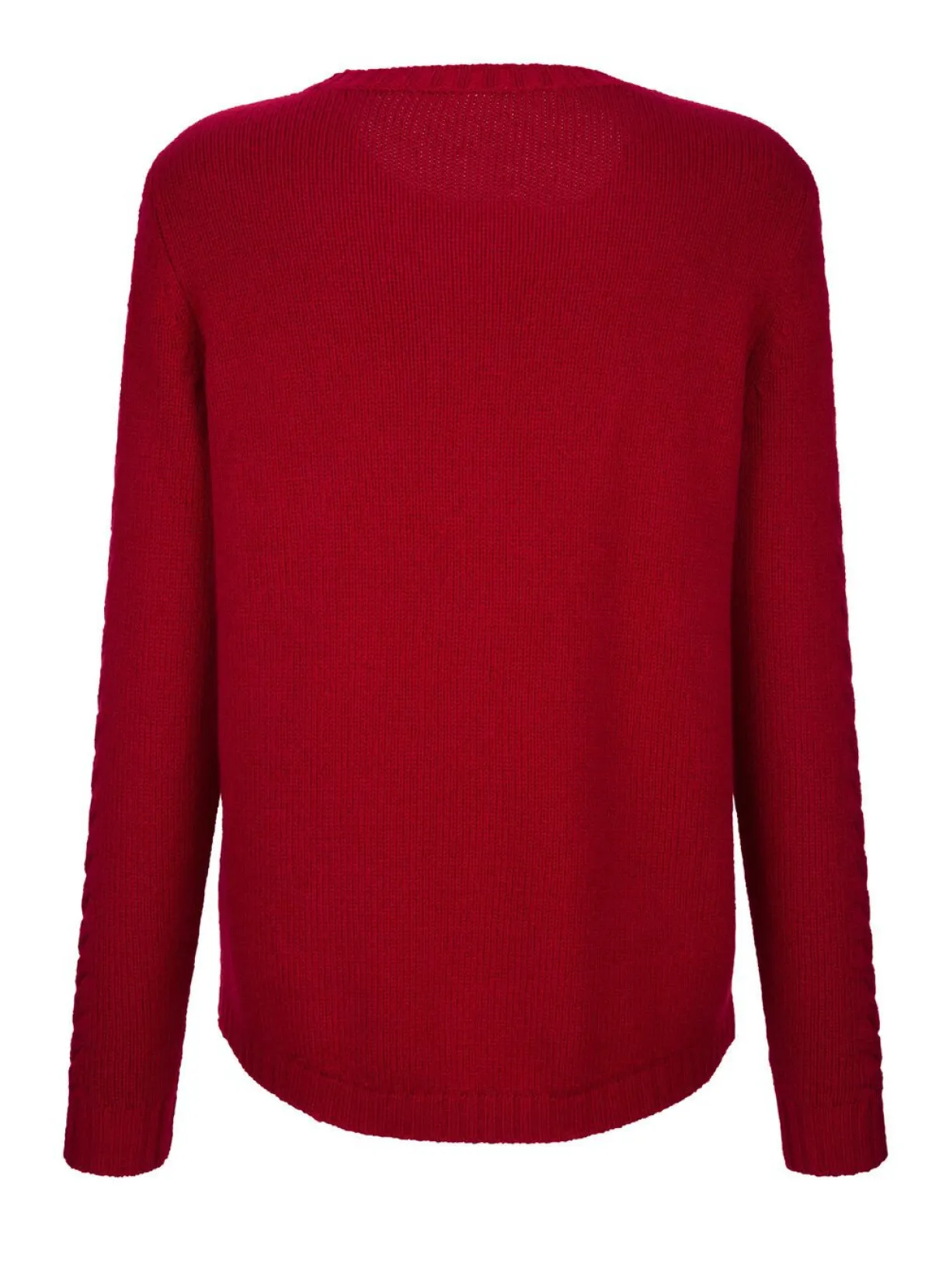 Hot BADER Pullover mit Schurwolle und Kaschmir WEINROT
