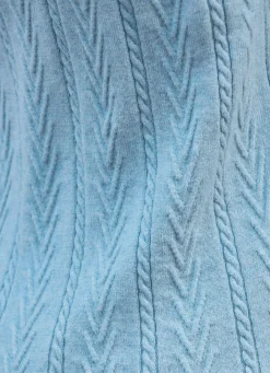 Sale BADER Pullover mit Schurwolle und Kaschmir BLEU MELIERT
