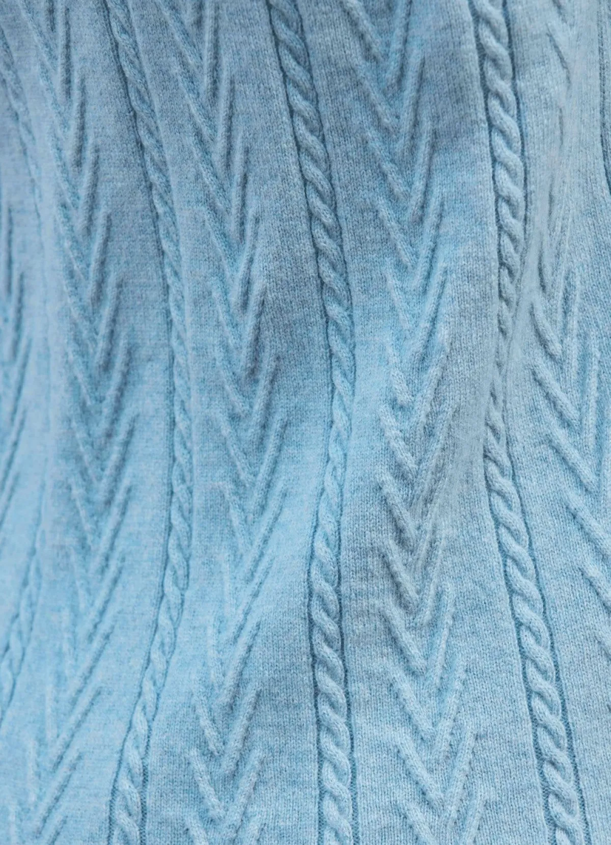 Sale BADER Pullover mit Schurwolle und Kaschmir BLEU MELIERT