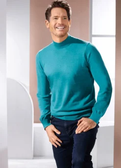 Hot BADER Pullover mit Stehkragen in 4 Farben PETROL