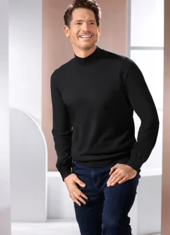 New BADER Pullover mit Stehkragen in 4 Farben SCHWARZ