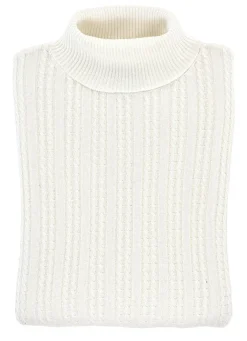 BADER Pullover mit streckender Struktur WOLLWEISS