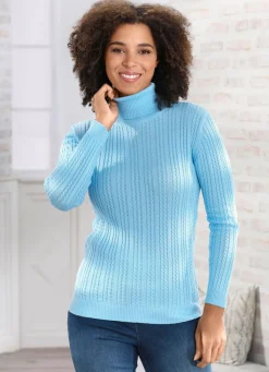 Clearance BADER Pullover mit streckender Struktur HELLBLAU