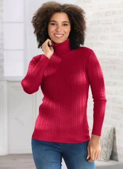 BADER Pullover mit streckender Struktur ROT