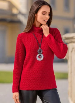 Sale BADER Pullover mit Struktur ROT