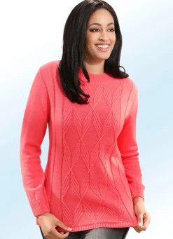 Clearance BADER Pullover mit Strukturmix KORALLE