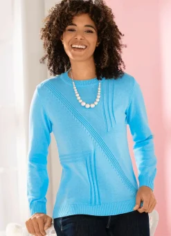 Clearance BADER Pullover mit Strukturmix BLEU