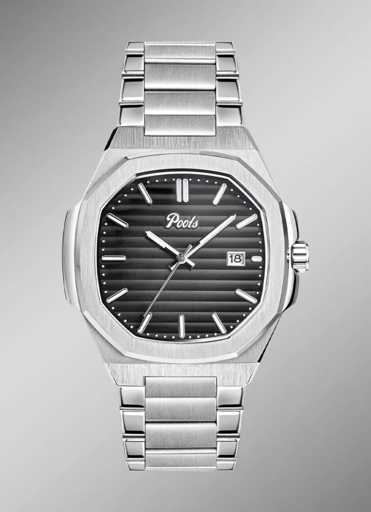 Best BADER Quartz-Herrenuhr aus Edelstahl