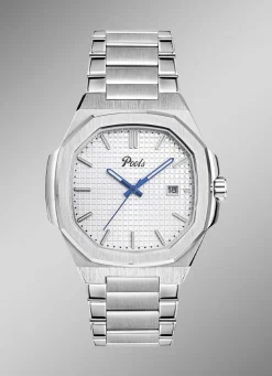 POOLS Quartz-Herrenuhr aus Edelstahl