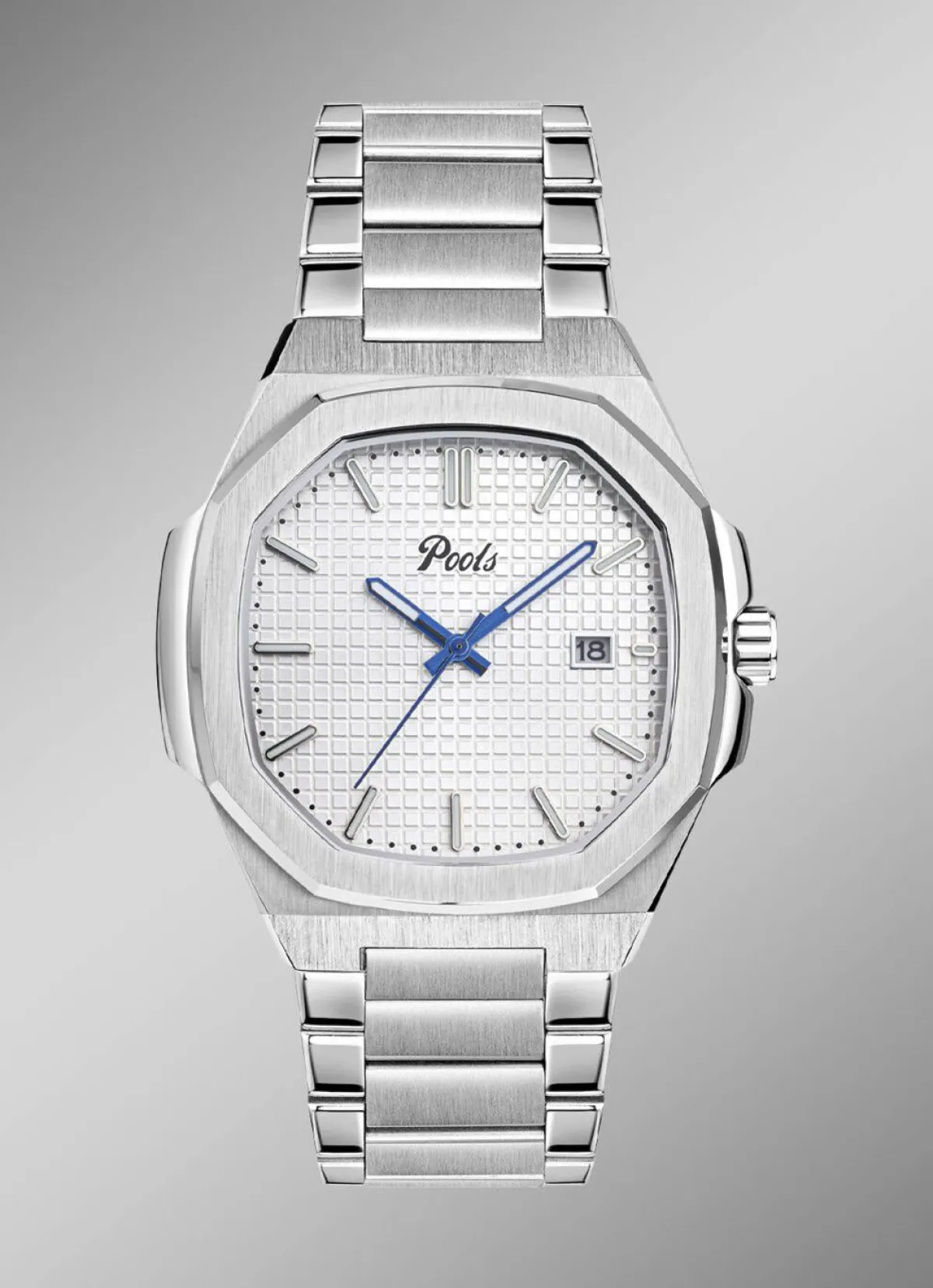 POOLS Quartz-Herrenuhr aus Edelstahl