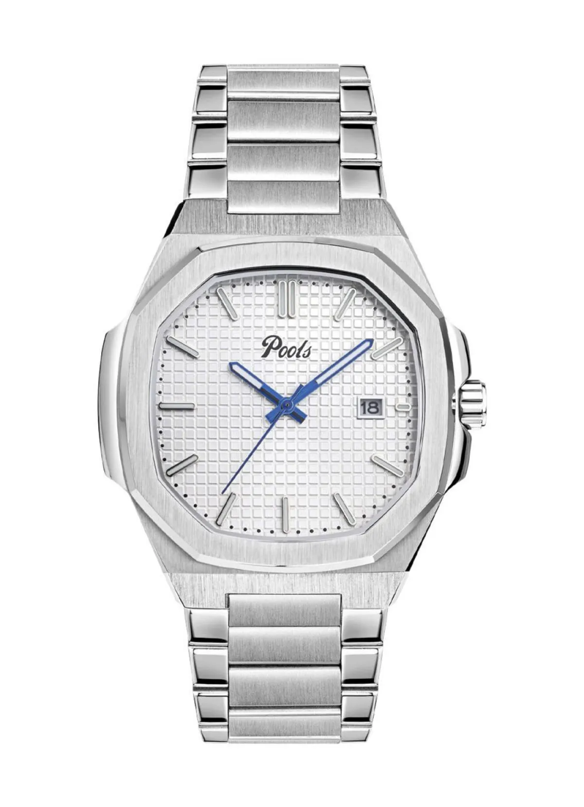POOLS Quartz-Herrenuhr aus Edelstahl