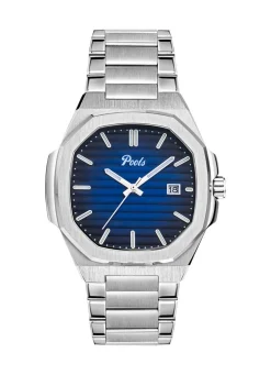 Clearance POOLS Quartz-Herrenuhr aus Edelstahl