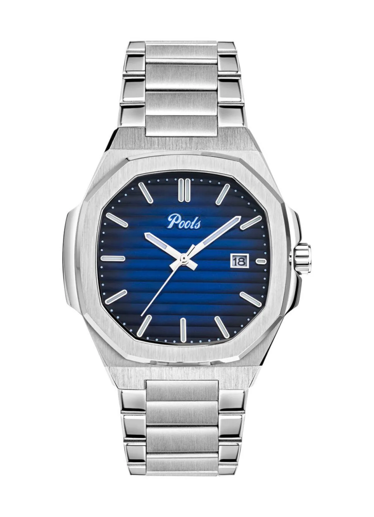 Clearance POOLS Quartz-Herrenuhr aus Edelstahl