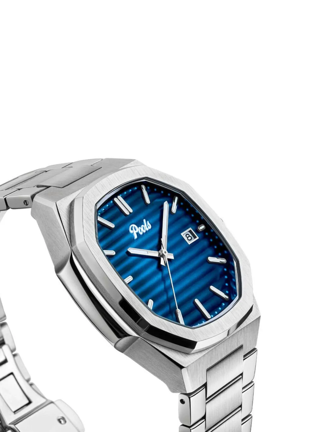 Clearance POOLS Quartz-Herrenuhr aus Edelstahl