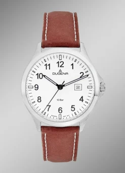 Best DUGENA Quartz-Herrenuhr mit Edelstahlgehäuse