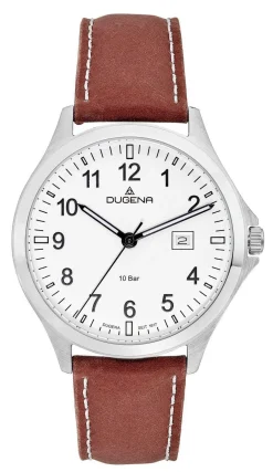 Best DUGENA Quartz-Herrenuhr mit Edelstahlgehäuse