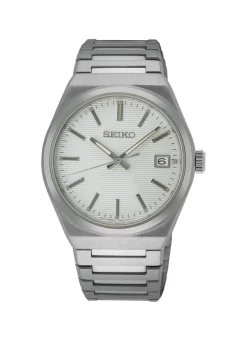 Best SEIKO Quarz-Herrenuhr mit Edelstahlbandgehäuse