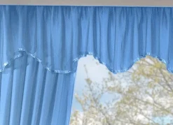 Best BADER Querbehang mit Universalschienenband BLAU