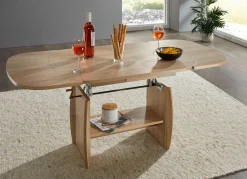 Outlet BADER Raffinierter Couchtisch mit 2 tollen Funktionen EICHE SONOMA