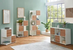 Best BADER Raffinierte und moderne Regalserie WEISS-ARTISAN EICHE