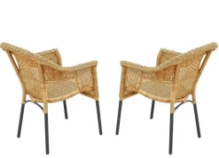 Outlet BADER Ravenna 2er-Set Gartensessel NATUR