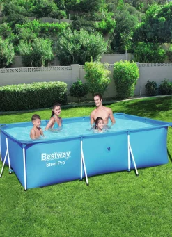 Best Bestway Rechteckiges Pool-Set, groß aus robustem TriTech-Material BLAU