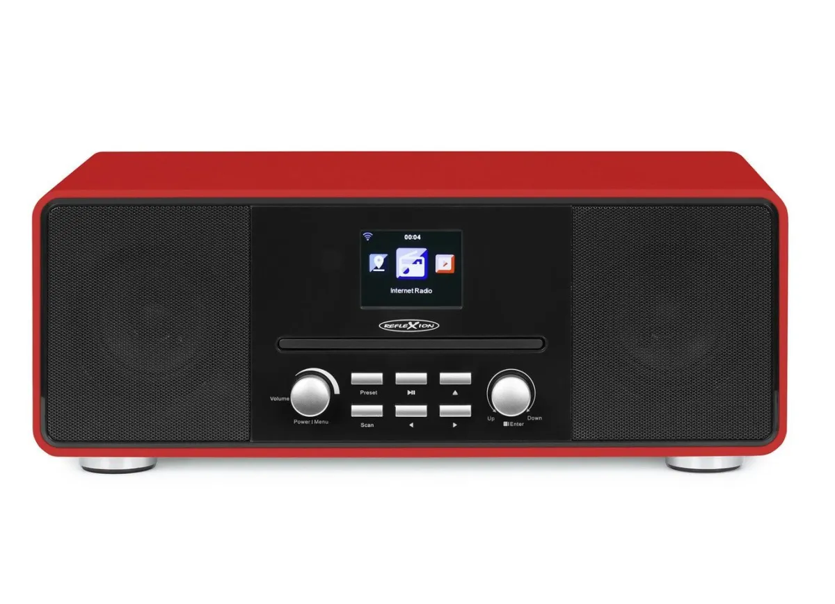 New Reflexion HRA19INT Stereoanlage mit Internet-Radio ROT