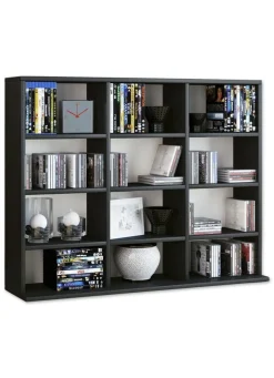 Discount BADER Regal aus Holzstruktur-Nachbildung SCHWARZ