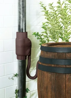 Best BADER Regenfilter mit Edelstahlsieb, Anleitung und Schlauch BRAUN