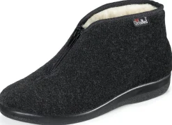 Clearance BADER Reißverschluss-Stiefelette aus weichem Textilmaterial SCHWARZ